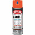 Krylon Mark-It Industrial WB Fluorescent Red Orange Inverted Marking Paint 732108